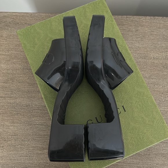 Gucci Rubber Slide Mules - Picture 6 of 8